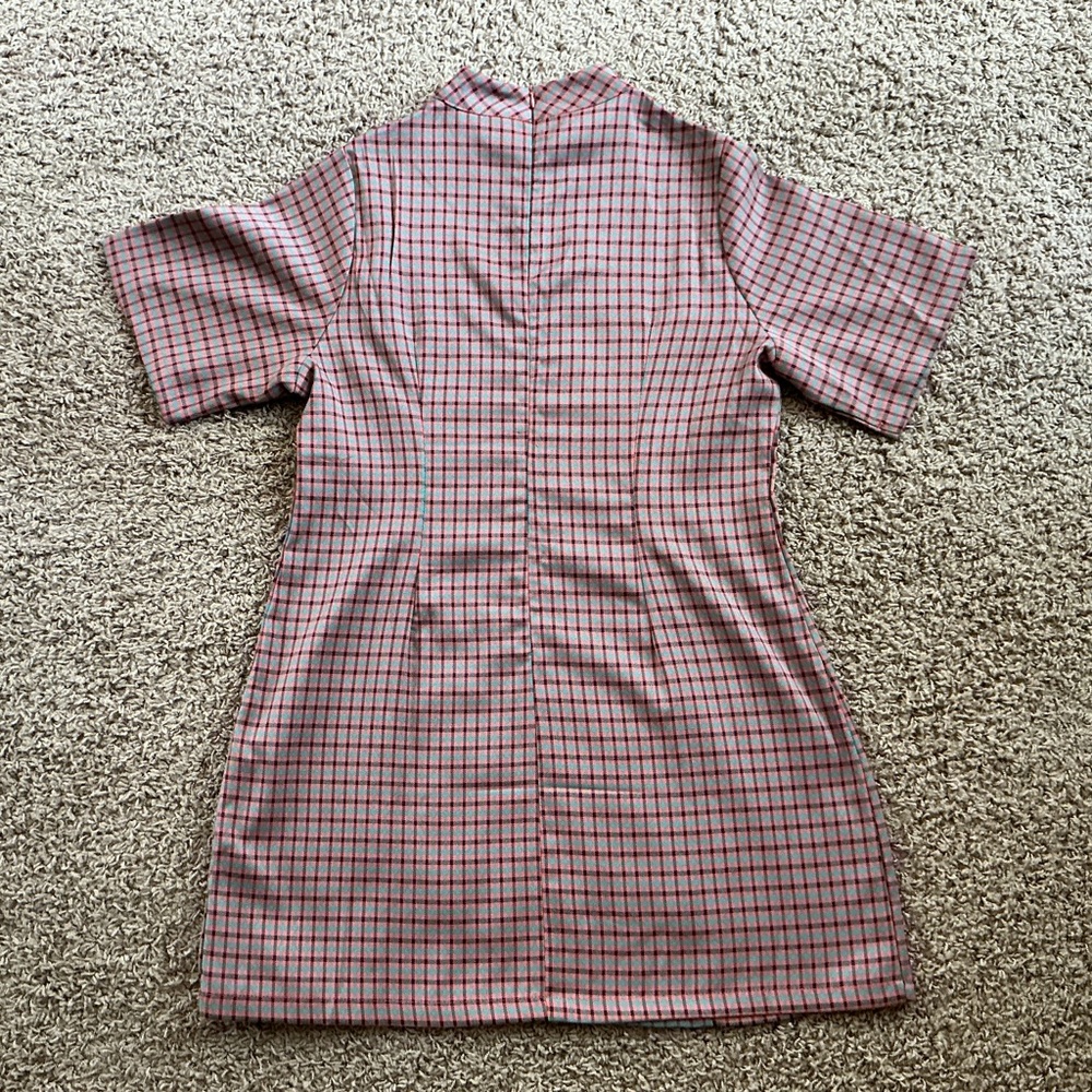 NWT~1960’s Inspired Mod Checked Mini Shift Dress, Mock neck, Women’s XL - Picture 9 of 10